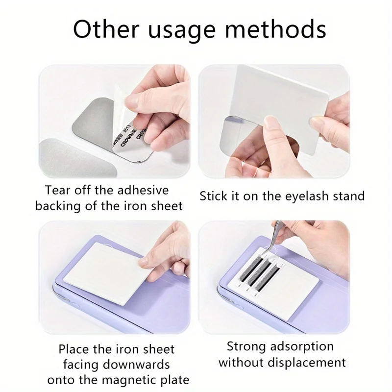 Women Magnetic False Eyelash Tweezers Holder Soft Anti Fall Board False Lash Display Pallet Specialized For Eyelash Grafting