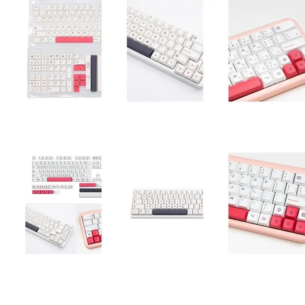 

R53C Клюки Клюки 126pcs White Keycap Установка xda Profile Полный набор клавиш толстые сублимации красителя PBT для игровых