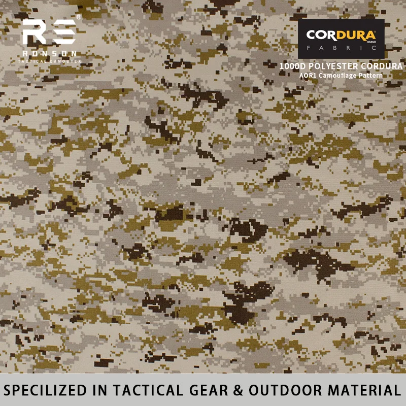 

Водонепроницаемая ткань Cordura из полиэстера 1000D с камуфляжным принтом US AOR1 для тактических снастей и использования на открытом воздухе, высокая герметичность