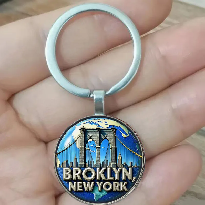 O chaveiro temático Brooklyn Bridge estilo retrô é o presente perfeito para Natal, aniversários, presentes de formatura e New York tra