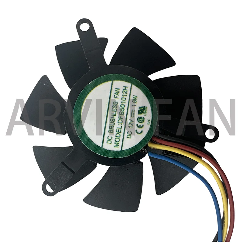 Imagem -03 - Ventilador para Soft Router Folha de Alumínio Placa Gráfica Dfb501012h 47 mm Diâmetro 39 mm Buraco Pitch dc 12v 1.6w Linhas