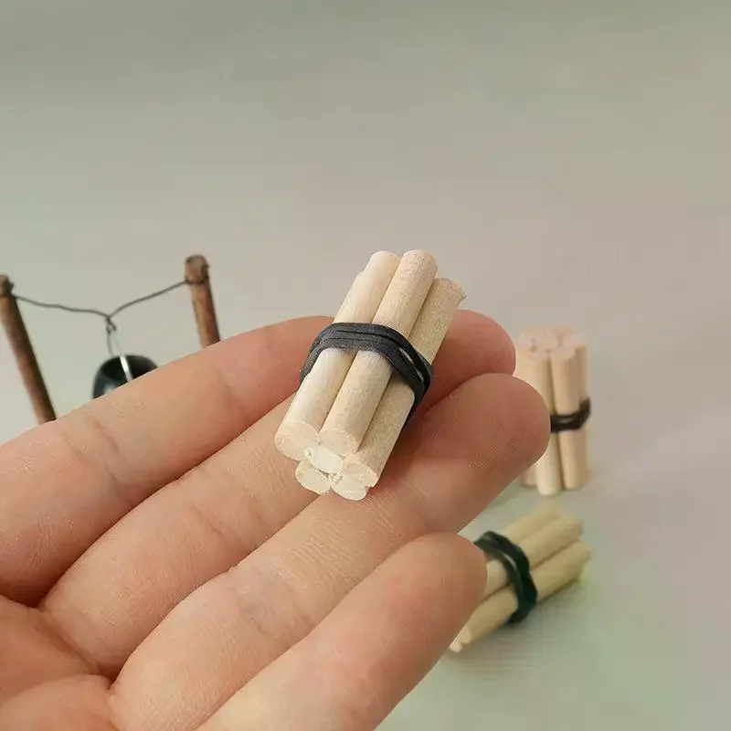 5 حزم من نماذج الحطب المصغرة المحاكية لبيت الدمى بمقياس 1/12، إكسسوارات أثاث المطبخ لديكور بيت الدمى، ألعاب تمثيلية للأطفال