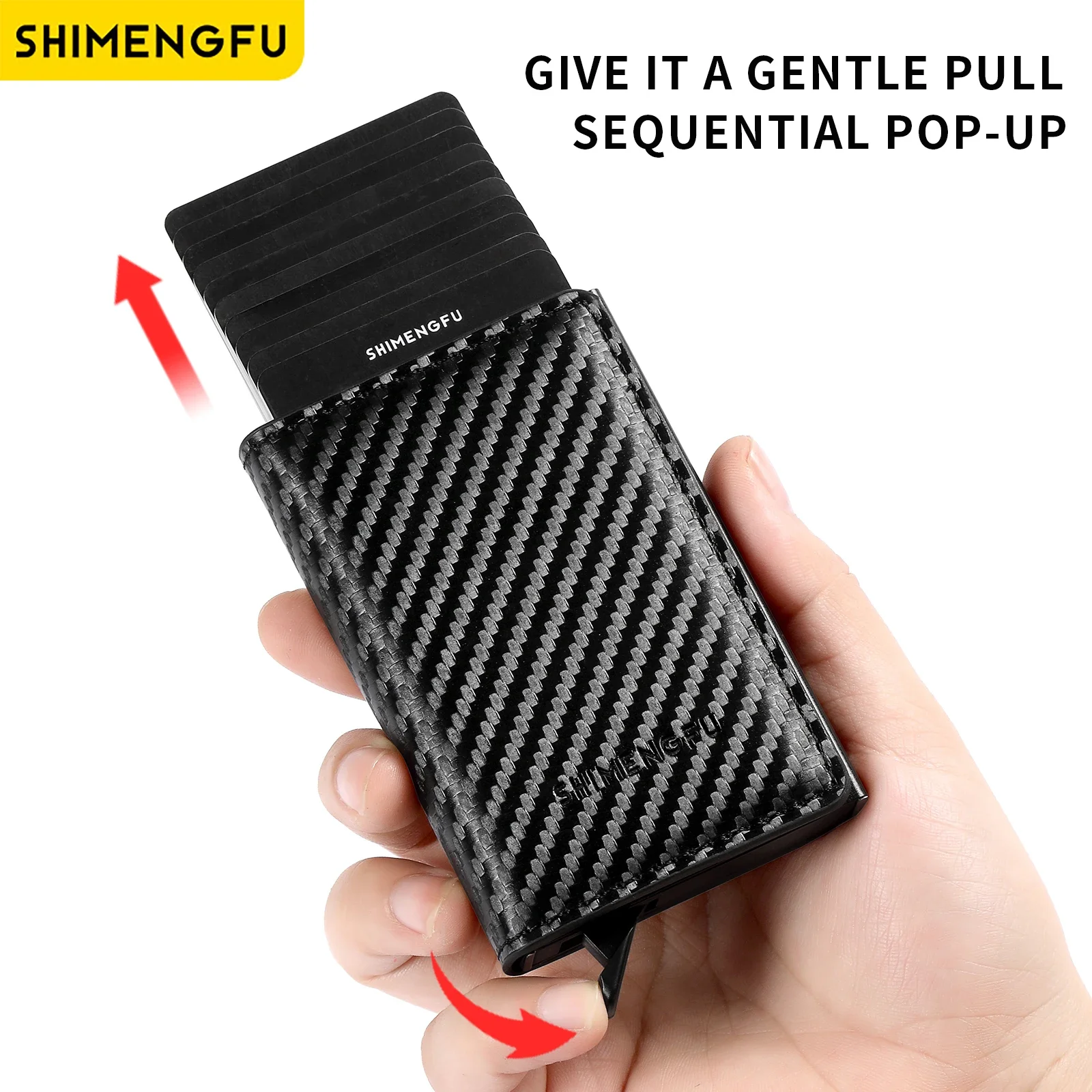 حامل بطاقات الائتمان للرجال، محفظة حجب RFID، صندوق ألومنيوم، مشبك نقود، مشبك نقود، محمي، مصمم، 12 محفظة