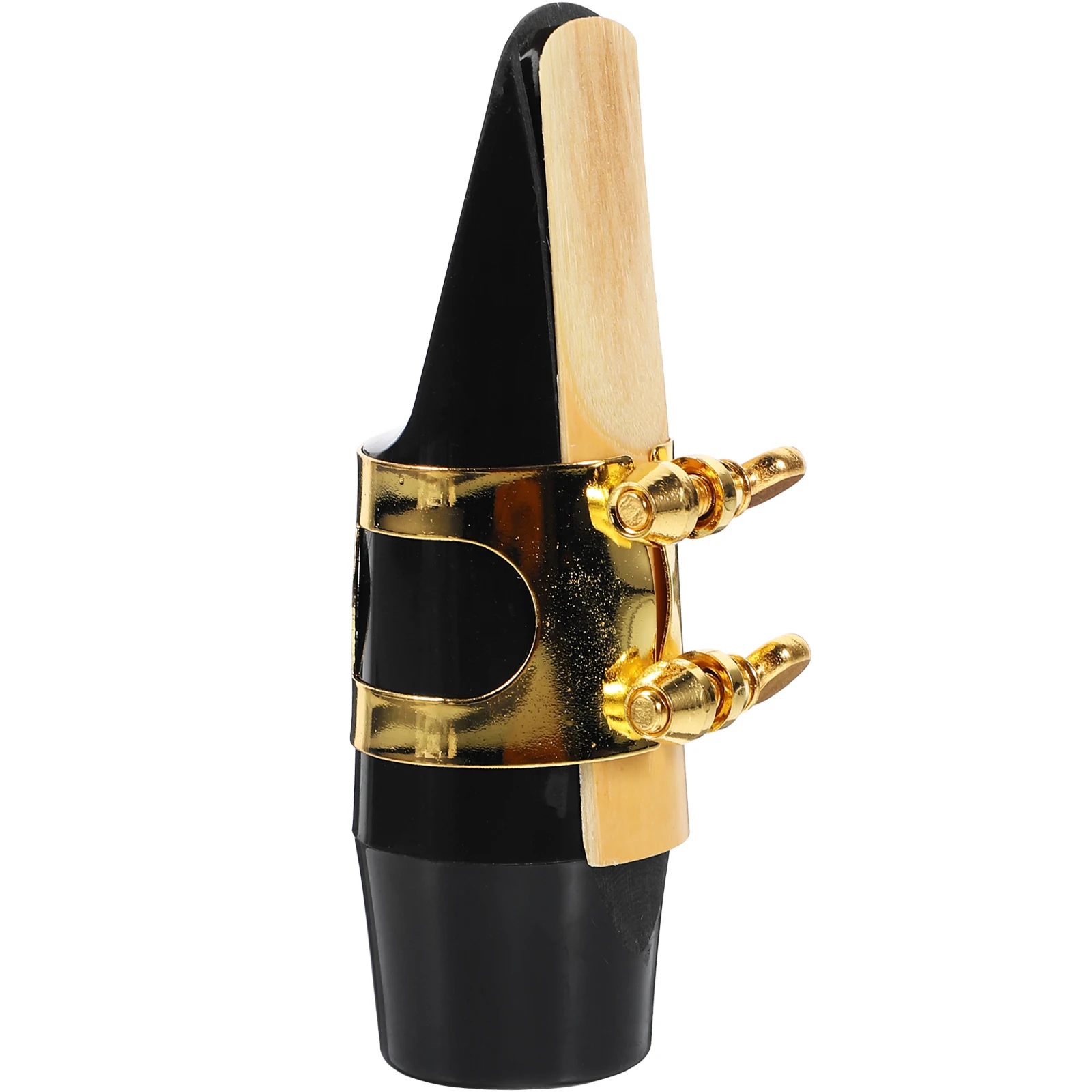 

Alto Saxophone Mouthpiece Replacement Metal Ligature Reed 2.5 Black Golden Plastic Metal Fit Alto Saxophone Parts Accessory