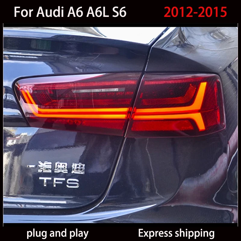 

Автомобильные фонари для A6 2012-2015 A6L S6 C7, светодиодные автоматические задние фонари в сборе, обновление, высокая настройка, мигающая сигнальная лампа, аксессуары для инструментов