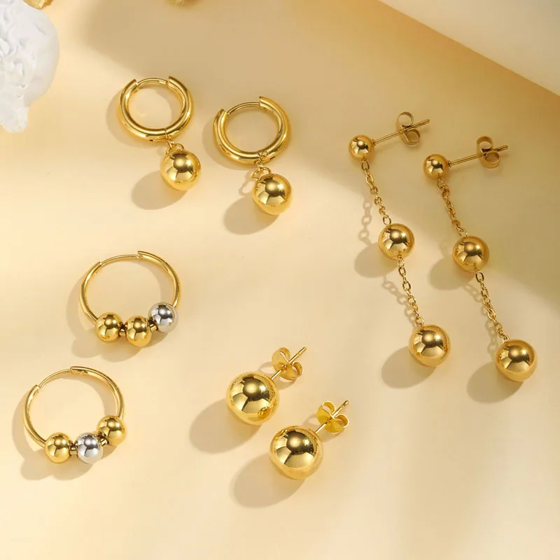Bead Ball Earrings,… - image