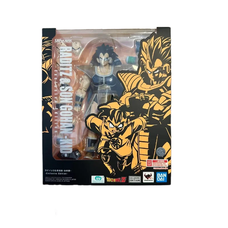 Original Genuine S.H.Figuarts RADITZ & SON GOHAN -KID- Exclusive Edition Bandai Anime Model Toys Action Figure Gifts Collectible