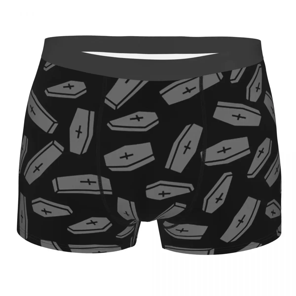 Coffin Pattern Goth 1980s Subculture Rock Romance Underpants Cotton Panties Men's Underwear Ventilate Shorts Boxer Briefs