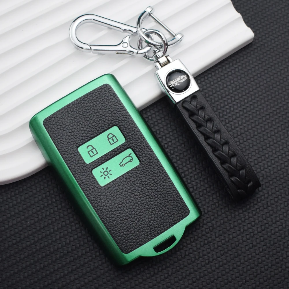 غطاء مفتاح السيارة لرينو كابتور كوليوس كادجار أركانا ميجان داسيا داستر سانديرو ستيبواي الذكية التحكم عن بعد حافظة جلدية من البولي يوريثان #5