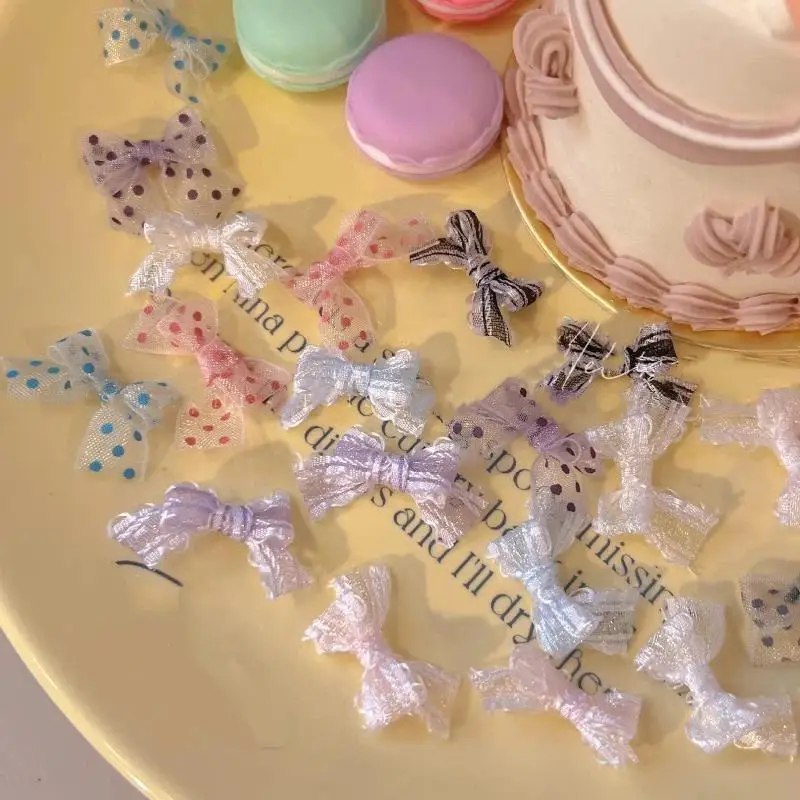 Kleine Punkte-Schleifen-Flachapplikationen, niedliche Harz-Dekorationsstücke für Schmuckherstellung, Scrapbooking, DIY-Partys und Bastelarbeiten – Detail 2