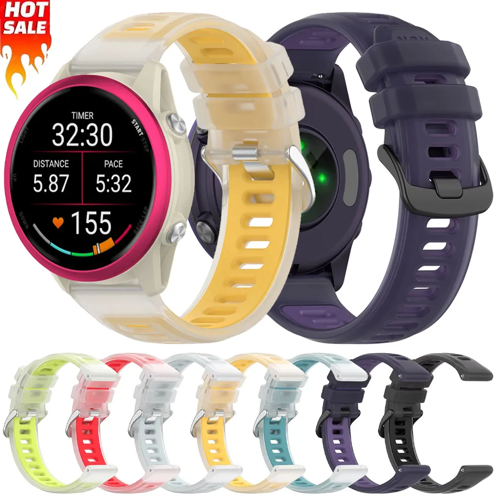 حزام سيليكون للغارمين Forerunner 570 47 مللي متر 42 مللي متر سوار معصم شفاف للغارمين Vivoactive 5 6/Active 6 5/165 55 265 965 970