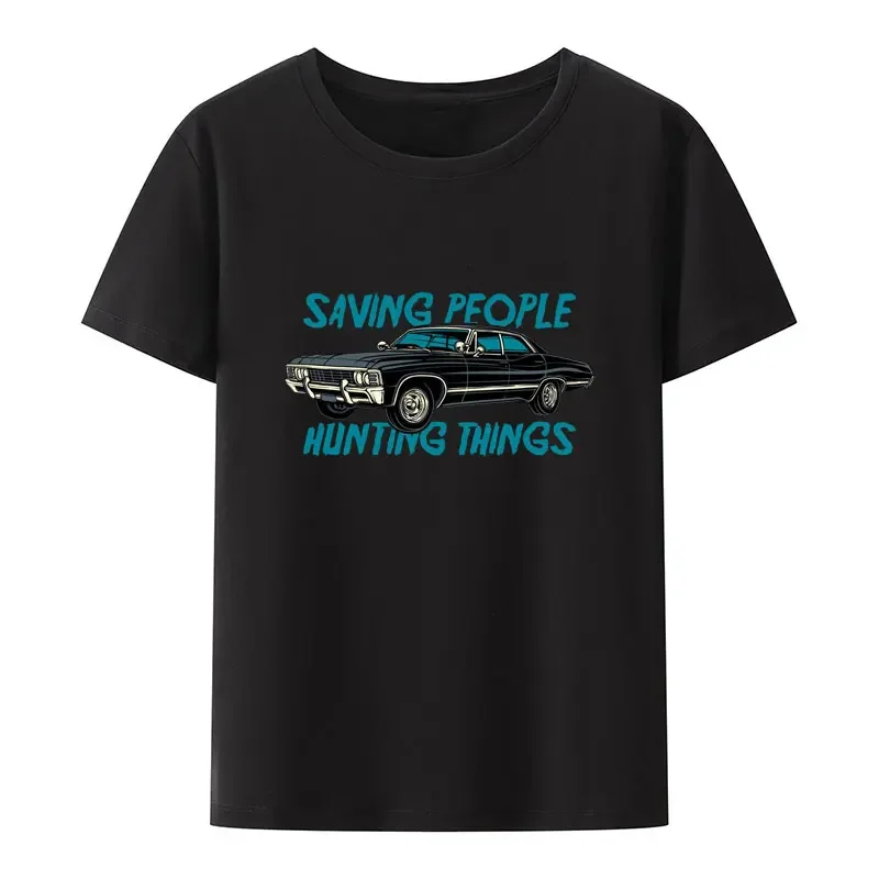 

Funny Saving People Hunting Things Print T Shirt Roupas Masculinas Y2k Tops Style Hipster Men's Clothing Comfortable Pattern