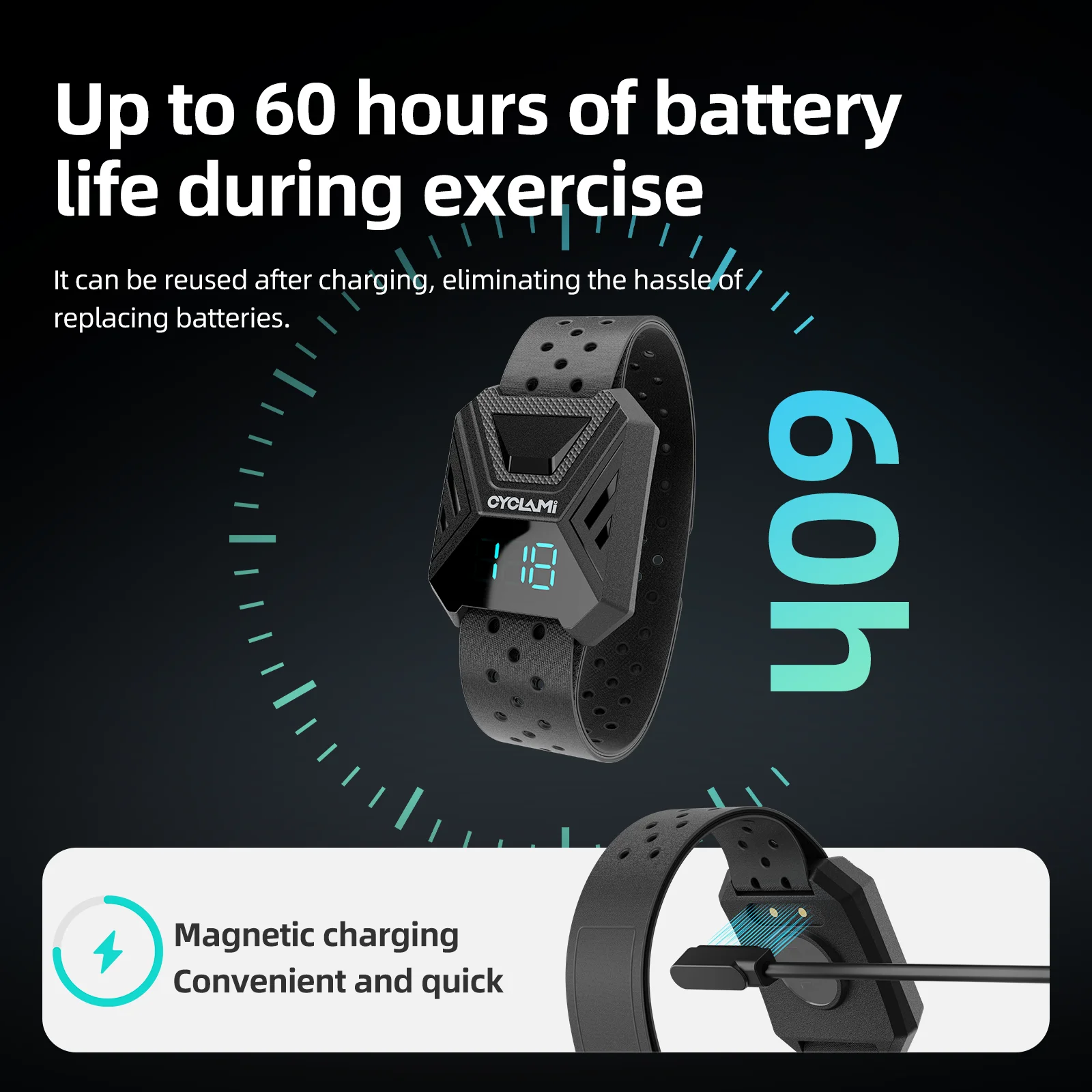 CYCLAMI Armband Heart Rate Monitor ANT+ Bluetooth for Garmin Wahoo Zwift Peloton Cycling Running Gym Optical Sensor HRM Tracker image 6