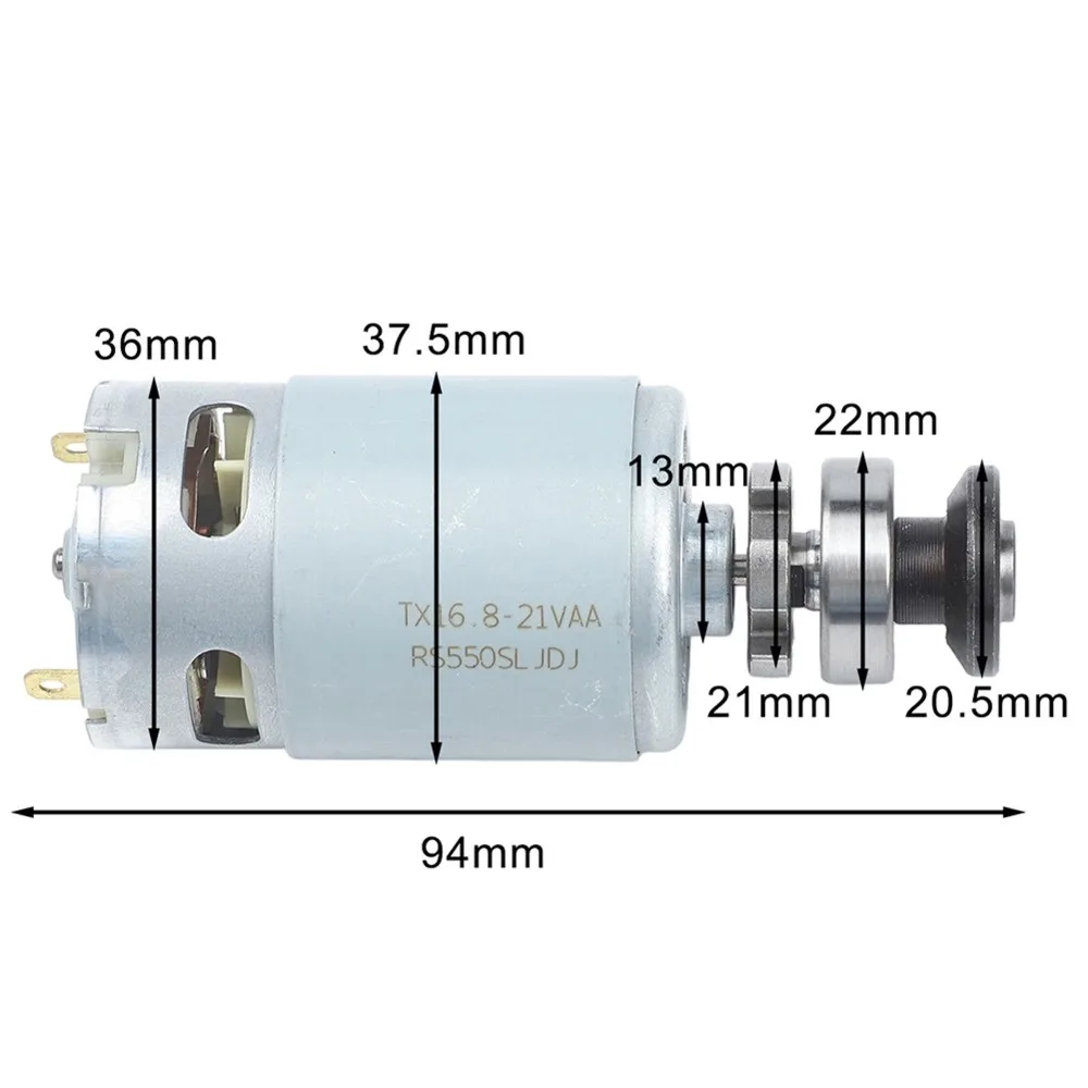 SYW-Replacement Angle Grinder Motor For 16.8V 18V 21V Lithium For Grinders Bimetal Construction RS550SLJDJ Size Standard