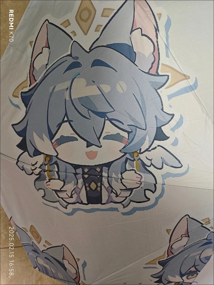 Honkai:Star Rail figura de Anime engrosada domingo hombres y mujeres paraguas plegable portátil Manual Universal paraguas esenciales para el hogar