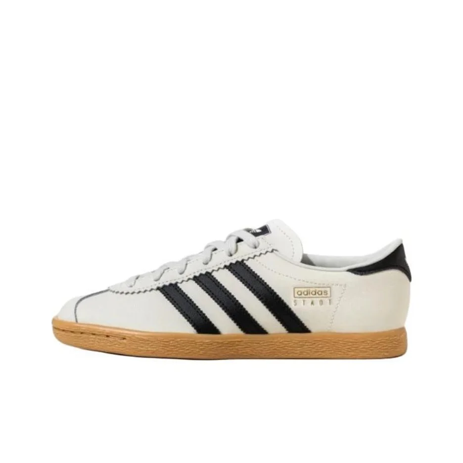 Adidas Originals Stadt Low top Skateboard Shoes Unisex Beige Black JS4606