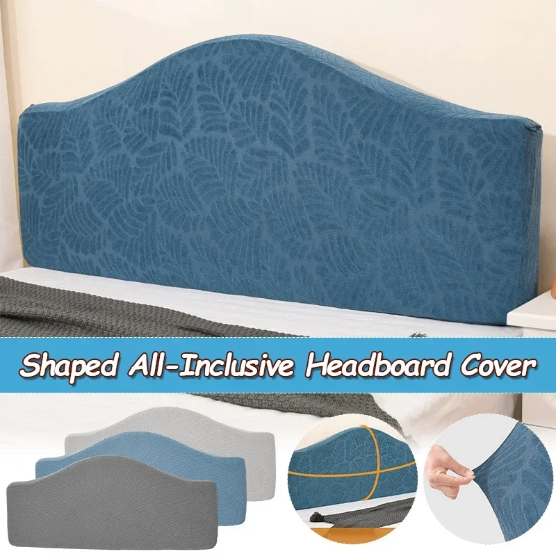 Home Hotel Soft Dustproof Headboard Cover Elastic Headboard Cover Half Arc Shape All-inclusive Velvet Headboard Protector Cover