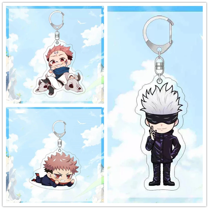 Аниме-акриловые-брелки-fushiguro-megumi-itadori-yuji-kugisaki-nobara-satoru-gojo-zenin-maki-брелоки-cos-подвески-фигурки-подарки