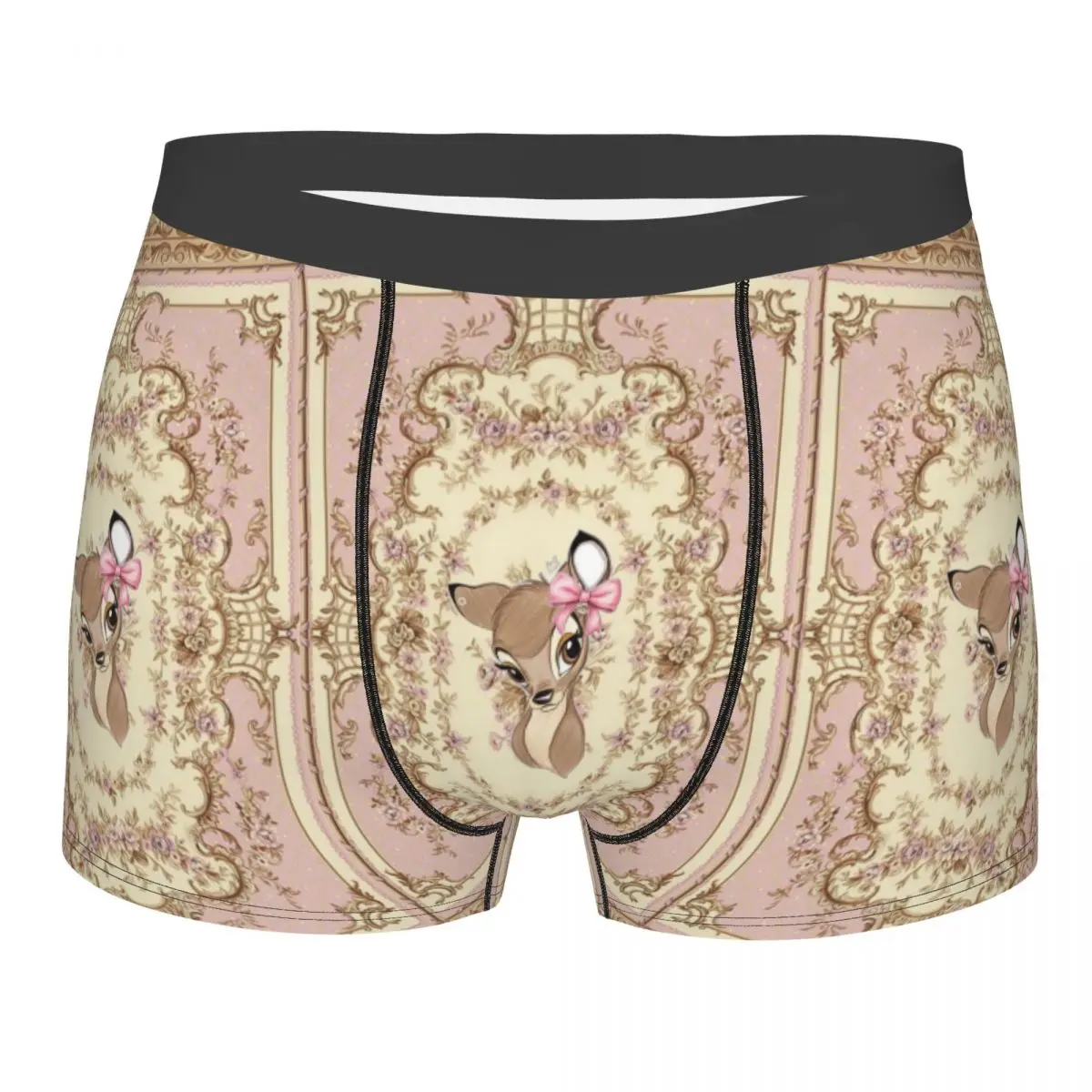 Custom Cartoon Bambi Anime Boxer Shorts For Homme 3D Printed Underwear Panties Briefs Stretch Underpants