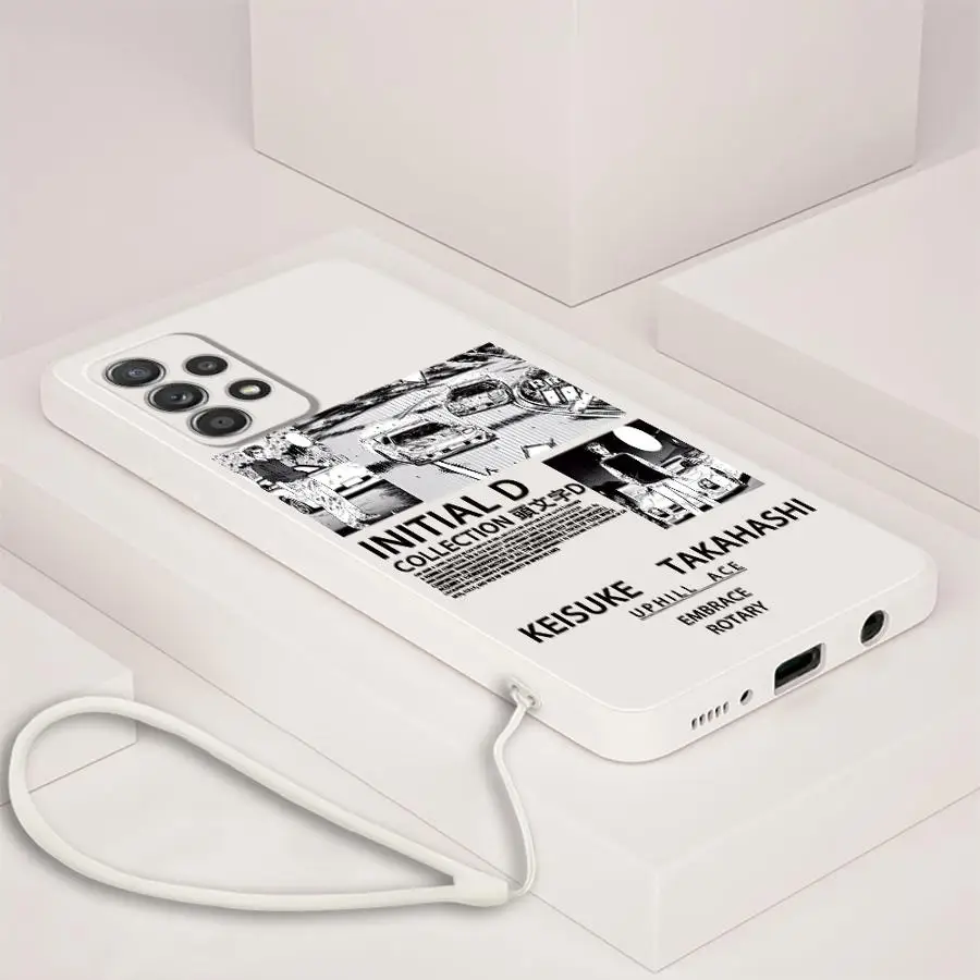 حافظة لهاتف سامسونج جالاكسي A24 A16 A15 A13 A14 A22 A52 A36 A26 A51 A11 A12 A34 A35 أنيمي الأولي D Car #5