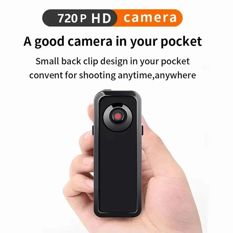 HD Camera Body Mini Camcorder Mount Portable Video Record Nanny Security Cam Small Sports Car DVR Webcam For Smart Home Office