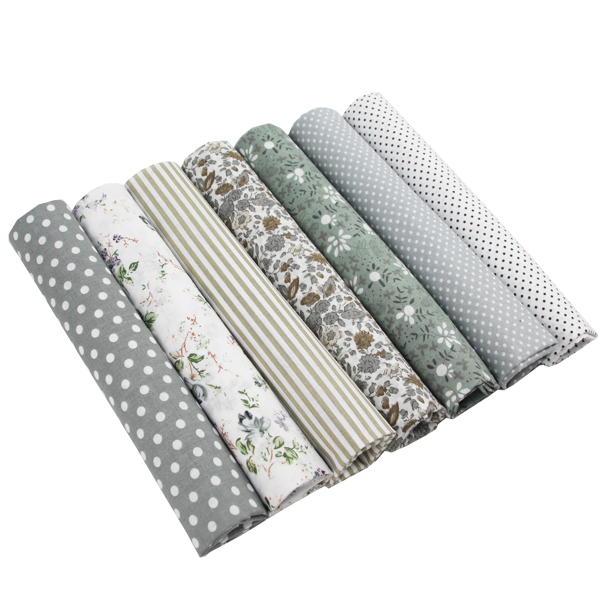 7PCS 25 X 25cm/50 X 50cm Squares Cotton Craft Fabric Cloths for DIY Bundle Patchwork Quilting Sewing Scrapbooking Art Craft