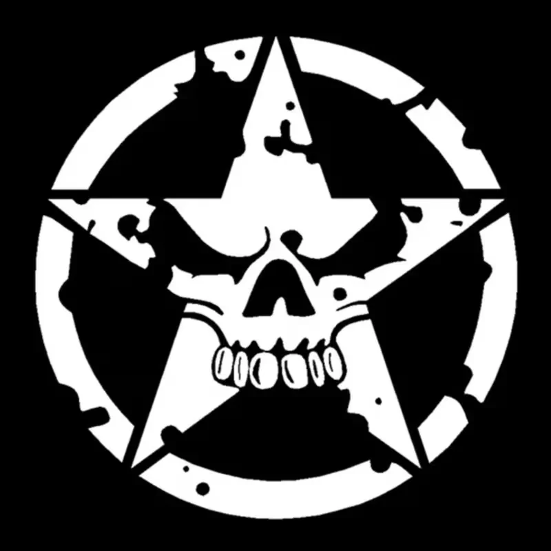 2D Flat - Humorous And Artistic Car Decal Featuring a Skull, Suitable for Decorating Fuel Tank Caps And Windshields, Made from P