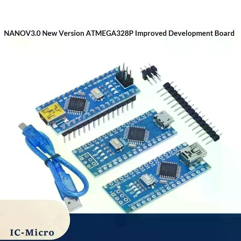 

Mini / Type-C / Micro USB Nano 3.0 With The Bootloader Compatible Nano Controller For CH340 USB Driver 16Mhz ATMEGA328P