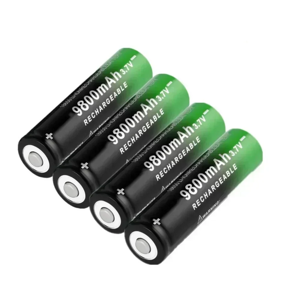 

New 18650 lithium-ion battery 9800mAh rechargeable battery 3.7V, suitable for LED flashlights or toy equipment batteries