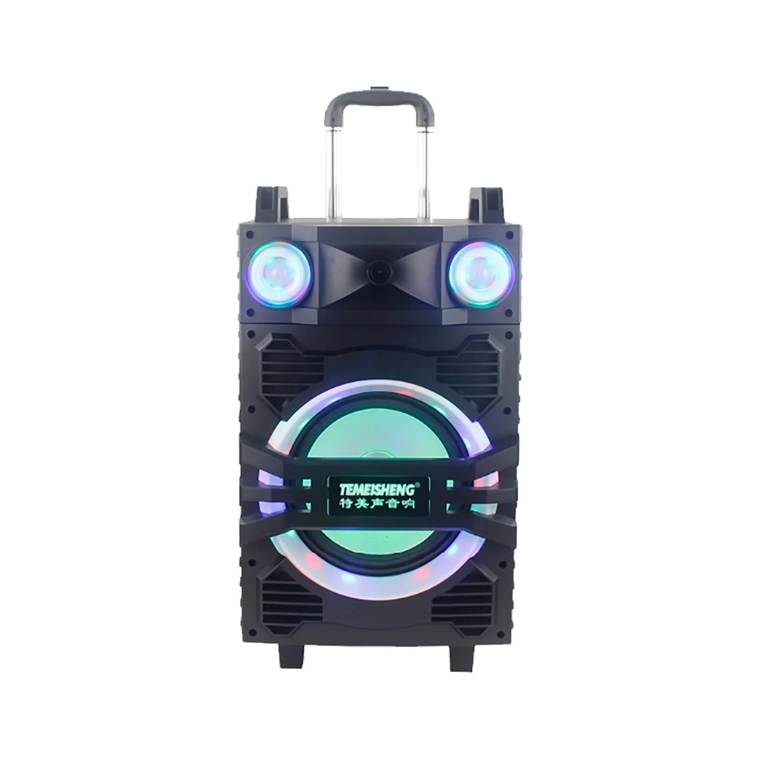 Home Radio Dj Sound Box Bass Portable Bluetooth Woofer Speakers Party Box Karaoke Disco Flashing Light Trolley Speaker