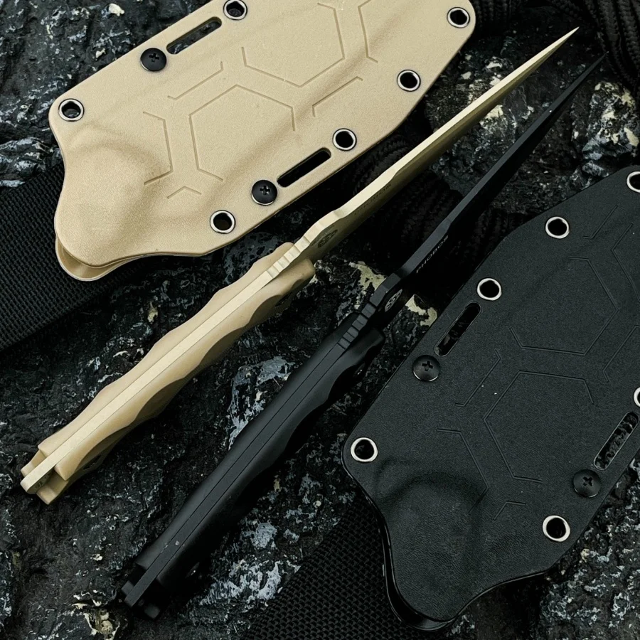New Product Portable Straight Knif Nylon Fiber Handle 8Cr13MoV Blade Just One Set Is Enough for Camping and Exploration