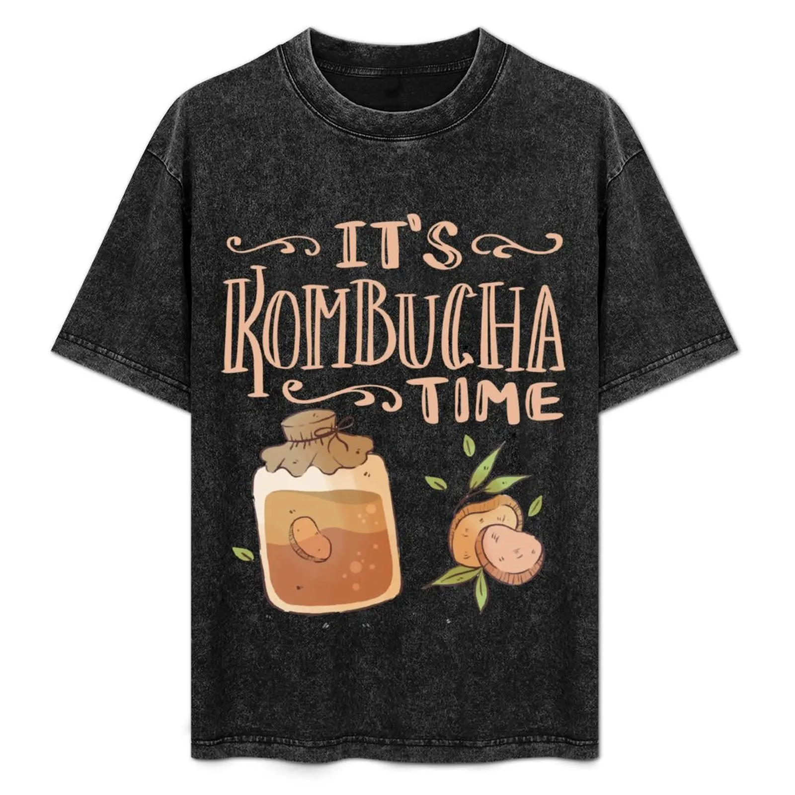 

Healthy Homemade Kombucha in a Jar T-Shirt graphic tee shirt customizeds Men's t-shirts