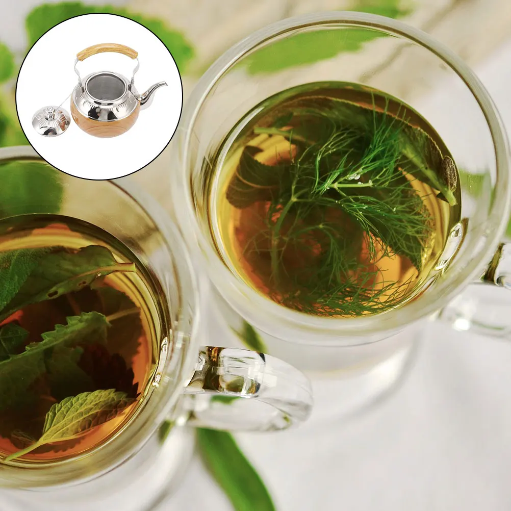

Stainless Steel Teapot Large Capacity Modern Design Leakproof Spout Ergonomic Handle Sturdy Coffee Kettle for Home