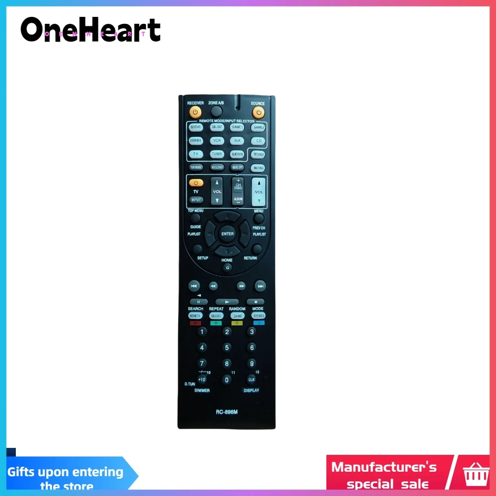 New RC-896M 24140896 Replaced Remote Control for Onkyo AV Receiver TX-SR444 TXSR444 TX-NR315 TX-SR445 TX-NR545