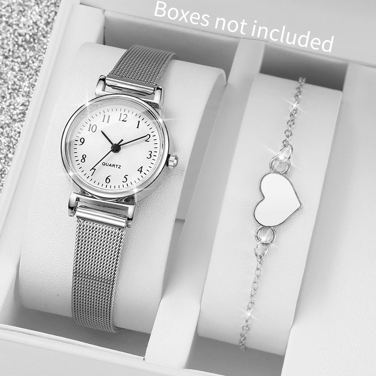 2PCS/Set Fashion Women Watches Casual Analog Quartz Watch With Bracelet Set Reloj Mujer（Without Box）