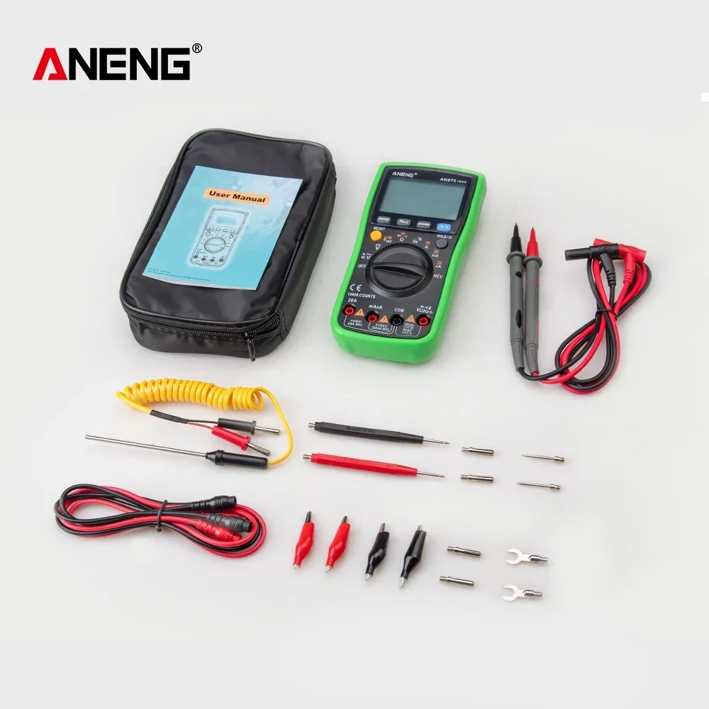 ANENG AN870 Slimme multimeter Digitale professionele 19999 tellingen AC-spanningstester Stroom NCV Capaciteit Weerstand Ohm-testtool