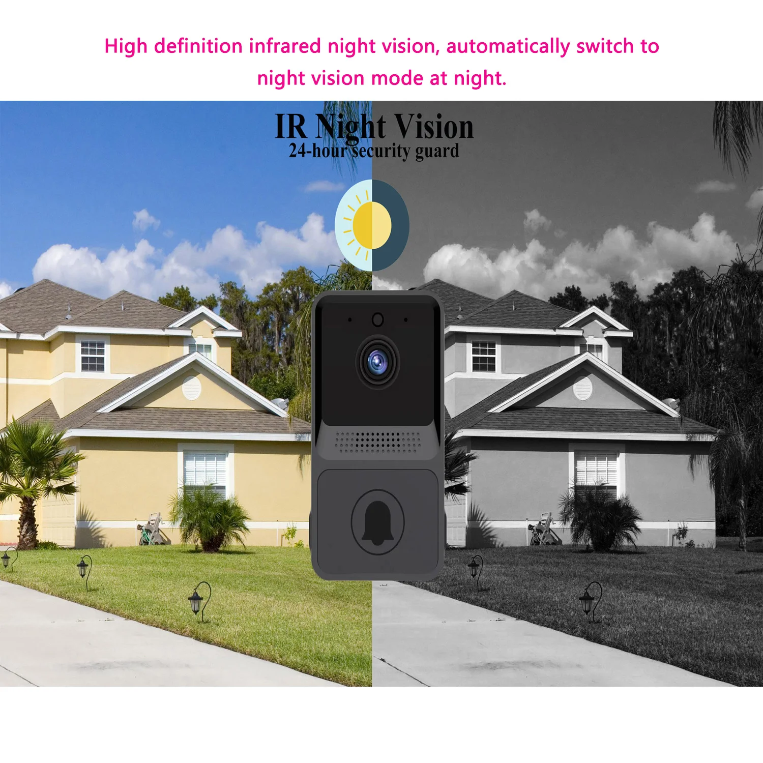 Household Wireless Visual Intercom Door Bell Wifi Intelligent High-definition Night Vision Doorbell Video Camera Alarm Monitor