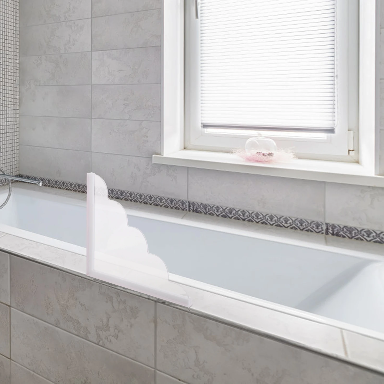 

2 шт., прозрачный акриловый барьер для ванны, защита от брызг, панель блокировки воды для ванной комнаты, угловая защита для душа, портативная