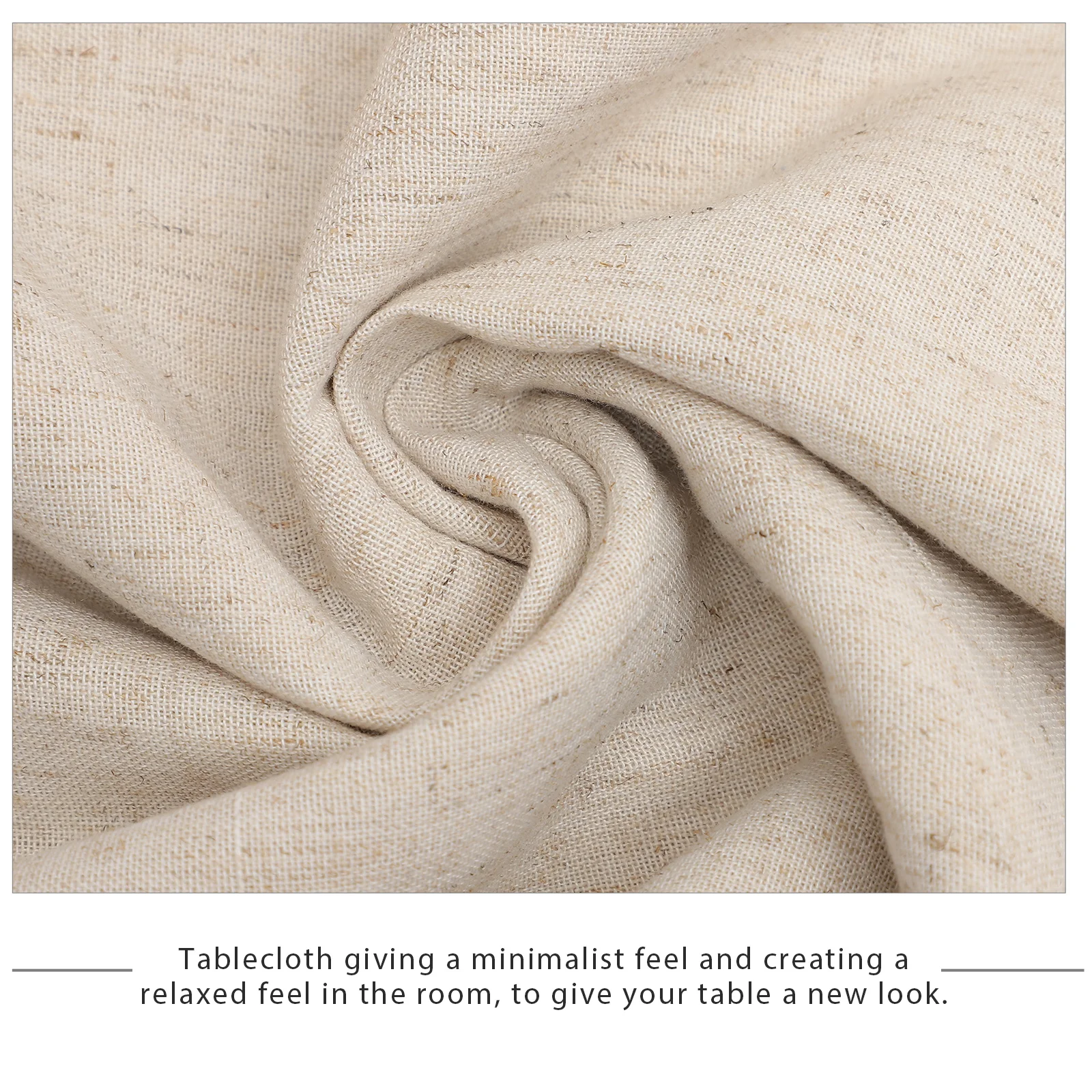 

Bamboo Weave Fringed Tablecloth Solid Color Decorative Table Cover for Dining Room Kitchen Party Events Fringed Tablecloth