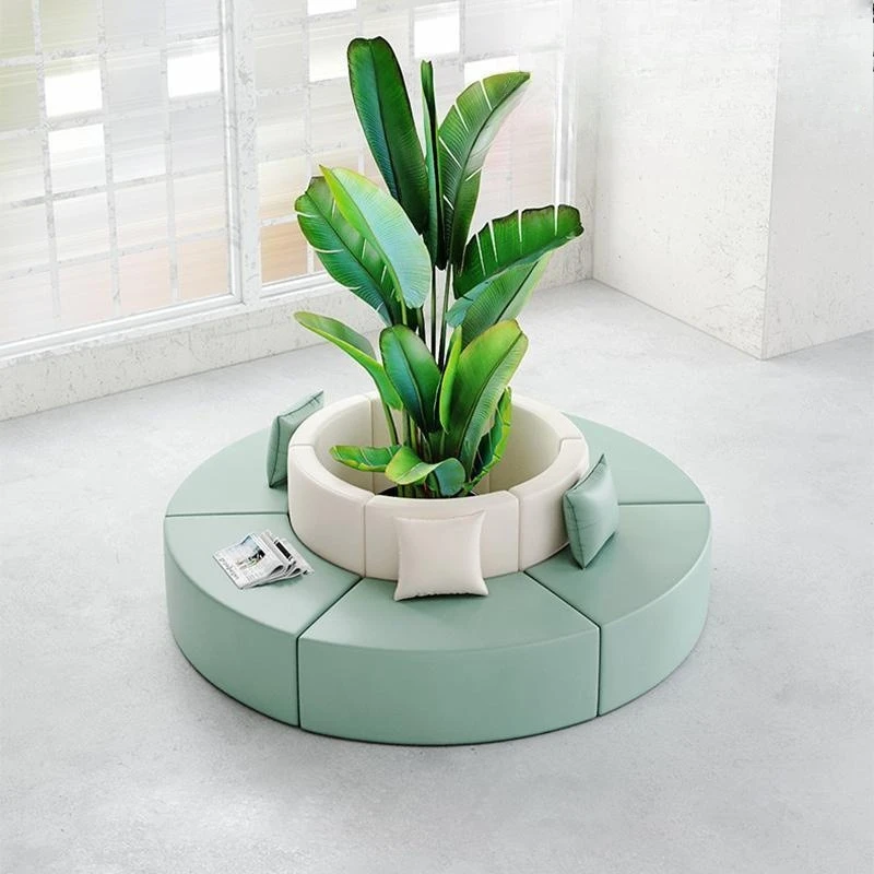 

Office Modern Simple Creative Leisure Round Sofa Coffee Table Combination Reception Rest Area Special-shaped meeting guests