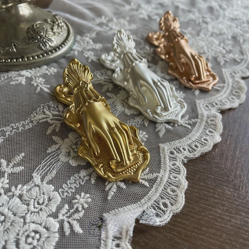 Vintage Golden Siver Brass Noble Lady Hand Paper Clips Journal Notebook Decoration Cute Shot Props Planner Clips Stationary