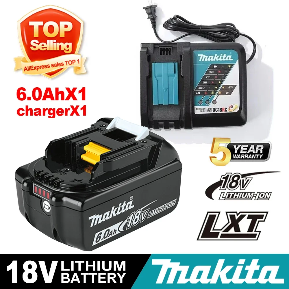 

Makita Latest Upgraded BL1860 Rechargeable Battery 18V 6.0Ah Lithium for Makita 18V Battery BL1840 BL1850 BL1830 BL1860B LXT 400