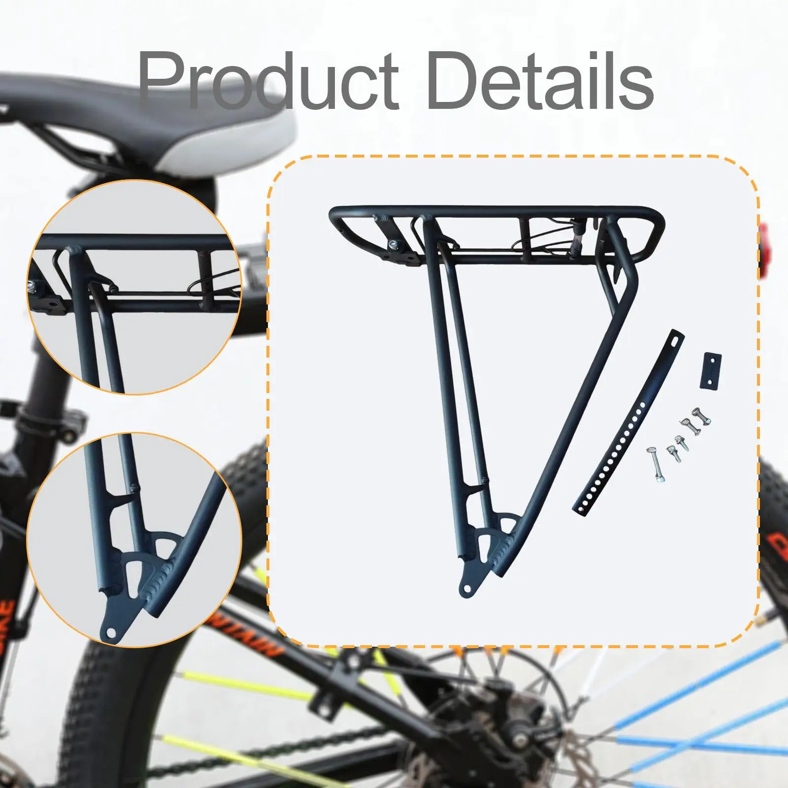 

Велосипедный багажник: практичное снаряжение для путешествий, устойчивый велосипедный кронштейн из алюминиевого сплава для перевозки грузов