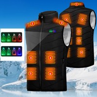 15 Zones Smart Heated Vest For Men Women Upgrade 4 Controller Winter Warm Jacket USB Chargeing Water-resistant Heating Vest Tops