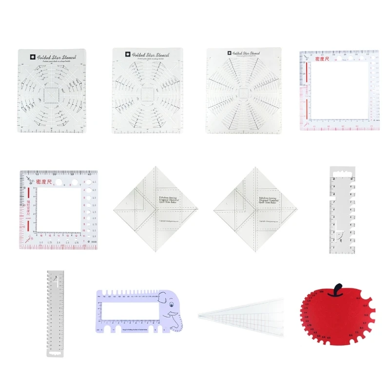 Multifunctional Sewing Ruler Fabric Cutting Ruler Acrylic Quilters Ruler Patchwork Ruler for Easy Precisions Cutting