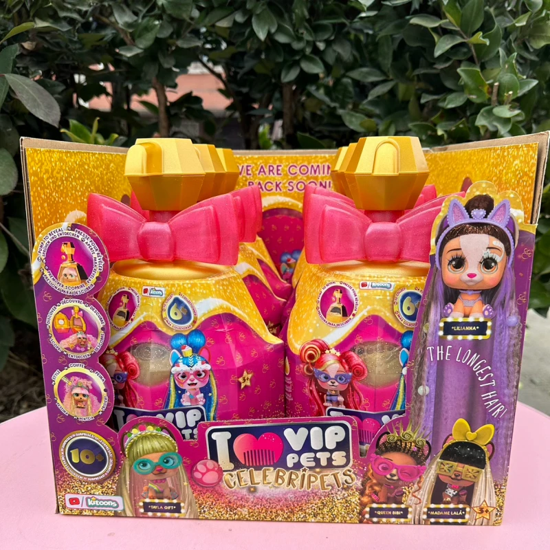 IMC I LOVE VIP PETS Surprise Blind Box Toys Cute Hairdressing Pet Dog Nylao Poodle Action Figure Model Toys Collect Ornaments