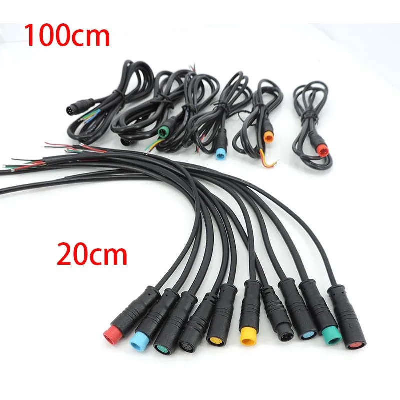 Male+Female Connector 2 3 4 5 6Pin M8 Cable Waterproof Connector For Ebike Optional Cable Ebike Accessories