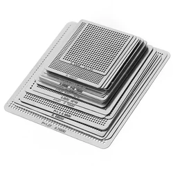 Universal 27pcs Stainless Steel Reballing Rework Net Stencil Directly Heat Kit Fit For BGA IC Desktop Notebook Game Console