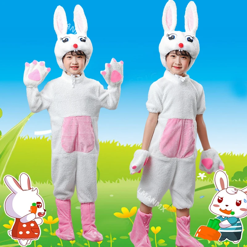 

Новый детский костюм для выступления маленького белого кролика, танцевальный костюм с изображением маленького кролика и драмы из мультфильма