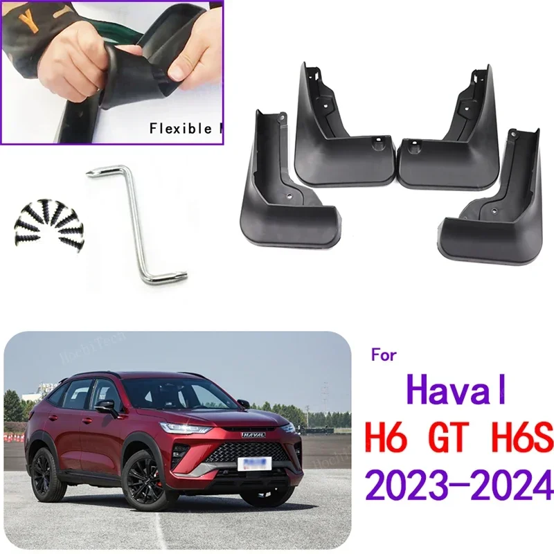 Für Great Wall GWM Haval H6 GT H6S 2022 2023 Schmutzfänger 4 Stück vorne hinten Schmutzfänger Schmutzfänger Ersatz Spritzschutz Kotflügel